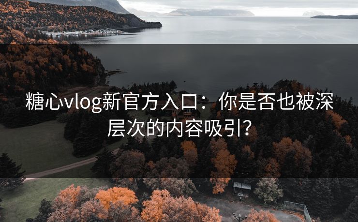 糖心vlog新官方入口：你是否也被深层次的内容吸引？  第1张