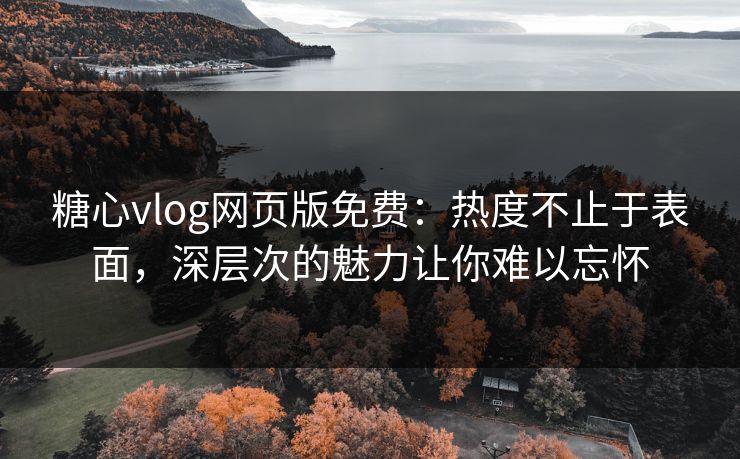 糖心vlog网页版免费：热度不止于表面，深层次的魅力让你难以忘怀  第1张