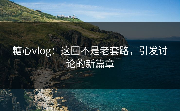 糖心vlog：这回不是老套路，引发讨论的新篇章