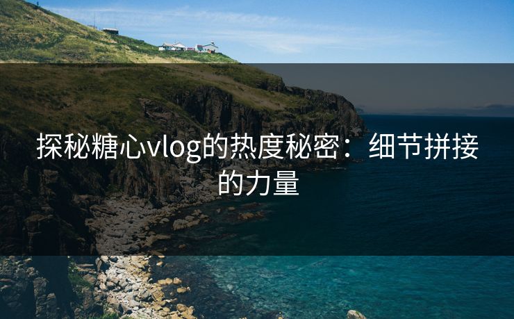 探秘糖心vlog的热度秘密：细节拼接的力量