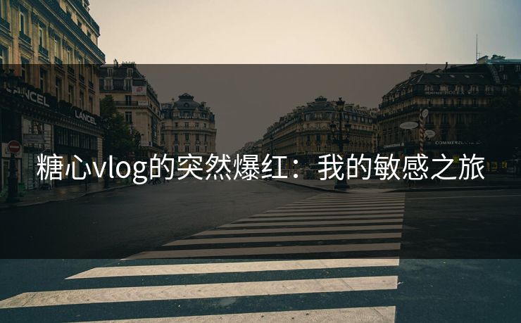 糖心vlog的突然爆红：我的敏感之旅